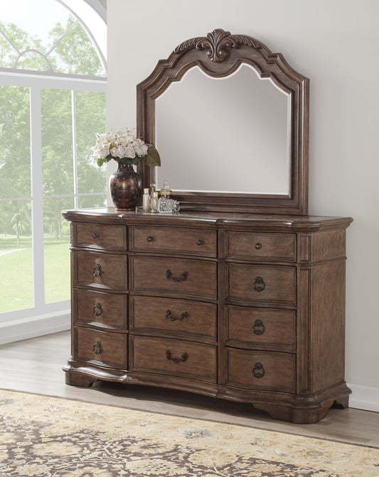 B1495J - 2 Piece Dresser And Mirror Set - Light Sandstone