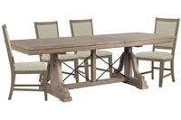 Paxton Place - Extendable Trestle Dining Table Set