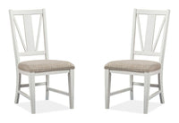 Heron Cove - Dining Side Chair With Upholstered Seat (Set of 2) - Chalk White