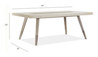 Lenox - Rectangular Dining Table - Warm Silver