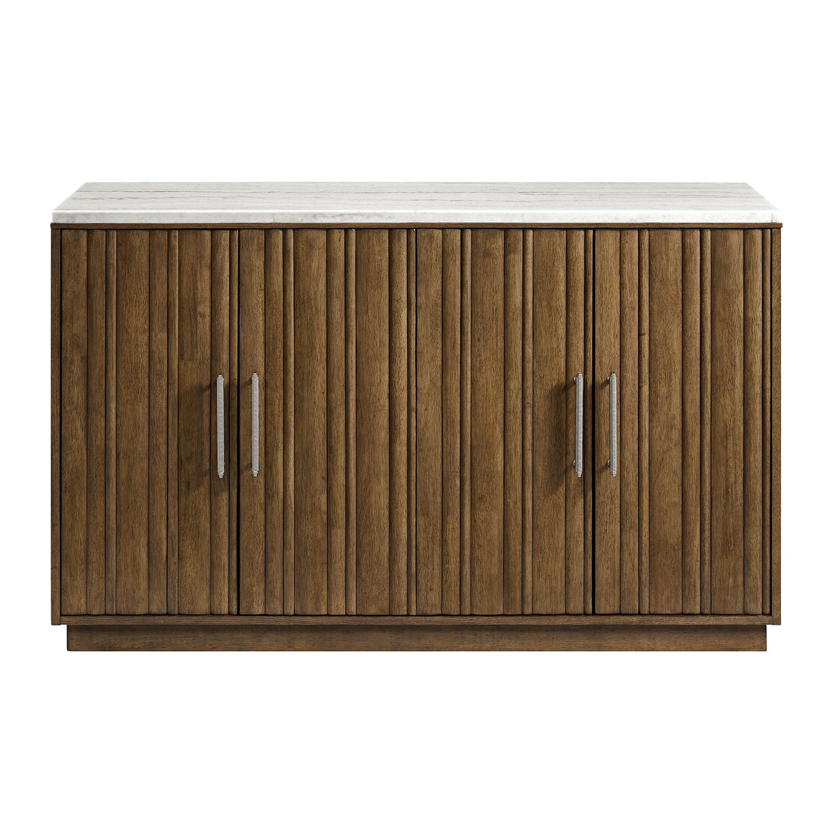 Carmela - Server With White Marble, Power And USBC - Brown