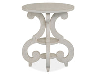 Bronwyn - Round Accent Table - Alabaster