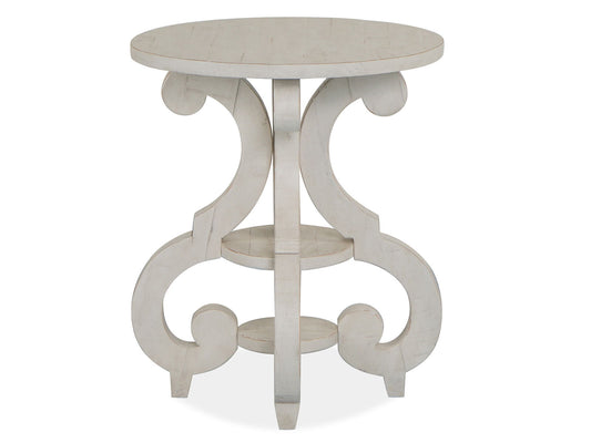 Bronwyn - Round Accent Table - Alabaster