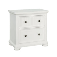 Savannah - 2-Drawer Nightstand with USB - White Finish - White