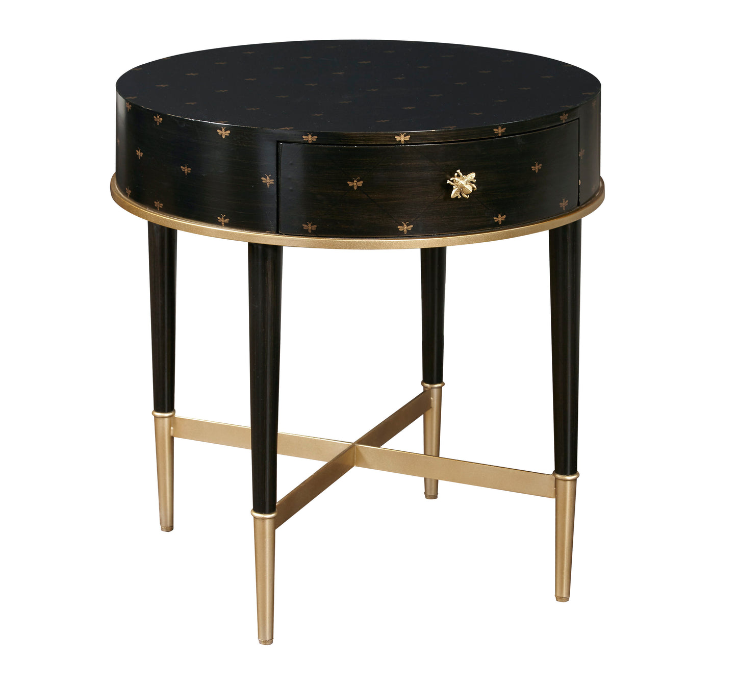 Pulaski Accents - Soft Black Round Accent Table with Storage - Black