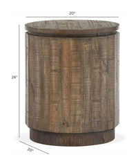 Baisden - Round Accent End Table - Tobacco