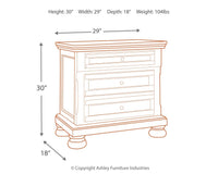 Flynnter - Medium Brown - Two Drawer Night Stand