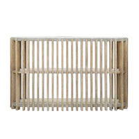 Pulaski Accents - Wood Slat Display Console with Concrete Top - Natural