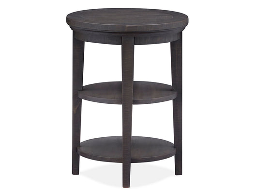 Westley Falls - Round Accent End Table - Graphite