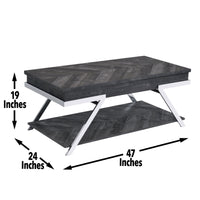 Roma - Lift Top Cocktail Table - Gray