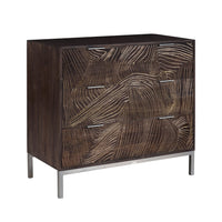 Rustic 3-Drawer Accent Chest - Dark Brown