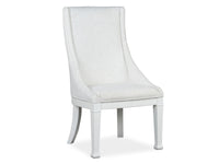 Kingston - Upholstered Host Chair (Set of 2) - Whisper White And Cerused Nutmeg