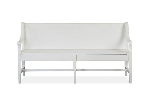 Heron Cove - Bench With Back - Chalk White