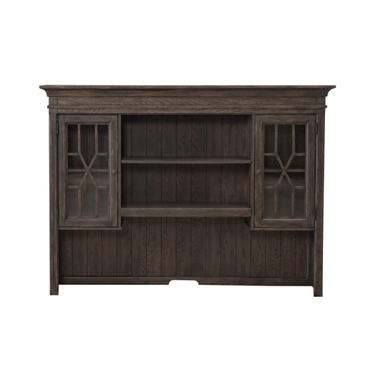 Paradise Valley - Executive Credenza Hutch - Saddle Brown