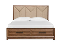 Callisto - Upholstered Panel Storage Bed