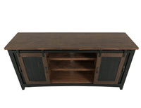 Pueblo Black - TV Stand / Console / Wall Unit - Black / Medium Brown