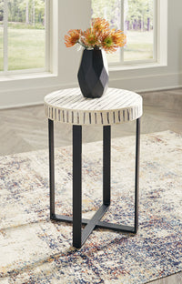 Crewridge - Black / Cream - Accent Table