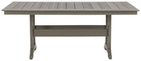 Visola - Rectangular Dining Table With Umbrella Option - Gray