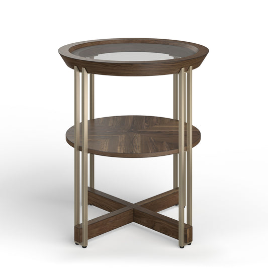 Elora - Round End Table - Walnut