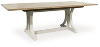 Shaybrock - Antique White / Brown - Rectangular Dining Room Extension Table