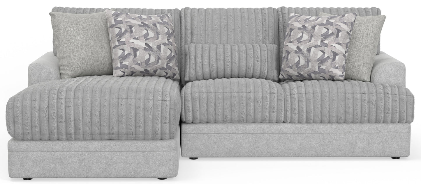 Titan - 2 Piece Sofa Chaise With Comfort Coil Seating (Left Side Facing Chaise) - Moonstruck