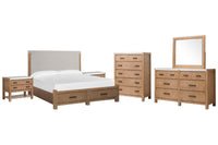 Plum Creek - Upholstered Panel Storage Bedroom Set