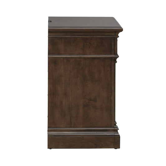 Arden Road - Nightstand With Charging Station - Satin Cherry