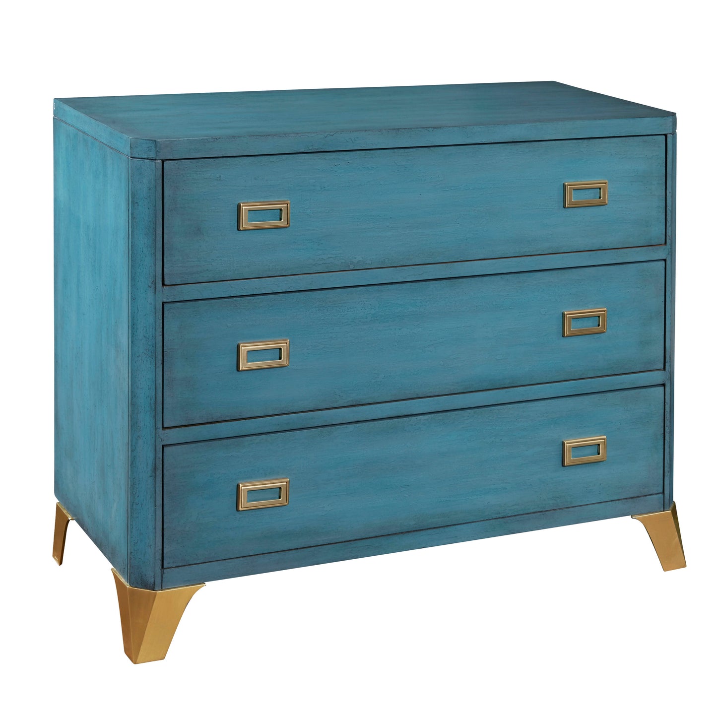 Pulaski Accents - Three Drawer Turquoise Blue Accent Chest - Blue