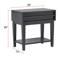 Lindon - Dark Open Nightstand - Coffee Bean
