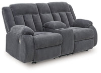 Observation - Steel - Double Reclining Power Loveseat With Console