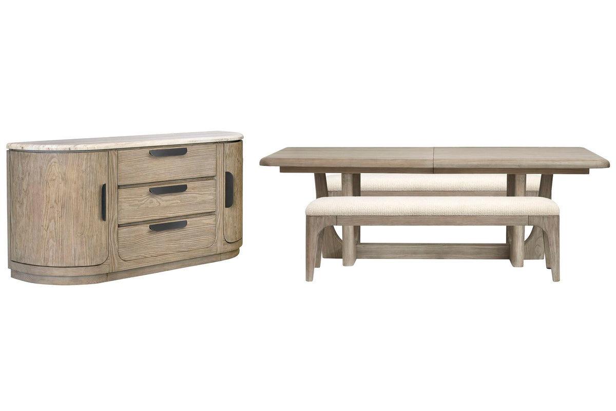Braelyn - Extendable Trestle Dining Table Set