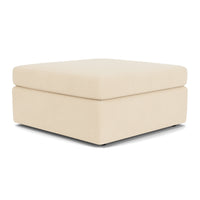 Sky - Fabric Stationary Square Cocktail Ottoman