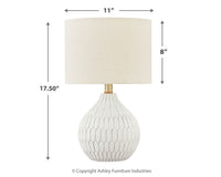 Wardmont - White - Ceramic Table Lamp