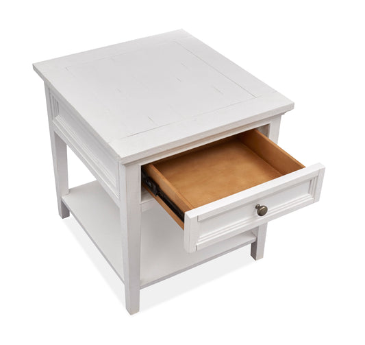 Heron Cove - Rectangular End Table - Chalk White