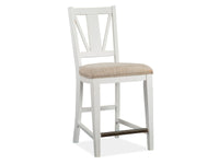 Heron Cove - Counter Chair With Upholstered Seat (Set of 2) - Chalk White