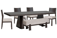 Tauren - 6 Piece Extendable Double Pedestal Dining Table Set