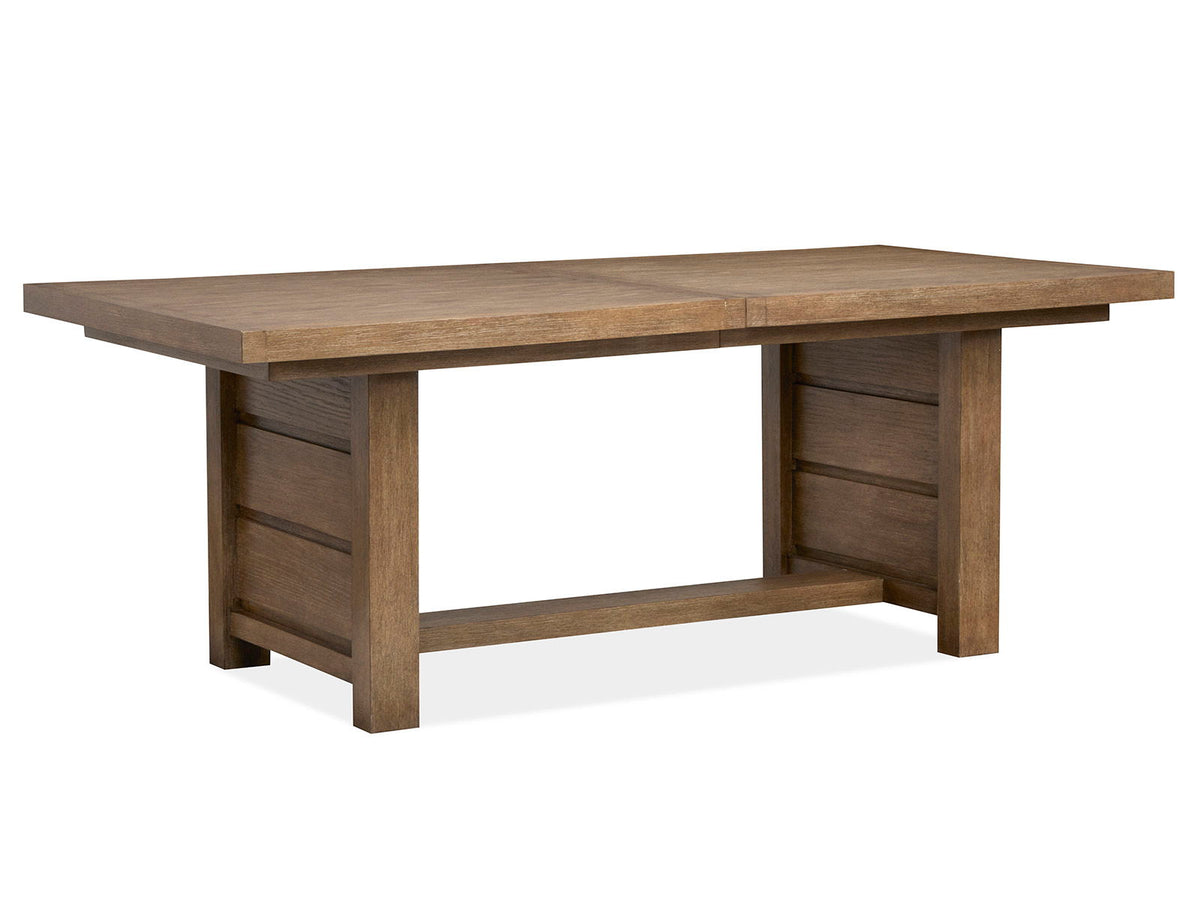 Plum Creek - 9 Piece Extendable Trestle Dining Table Set
