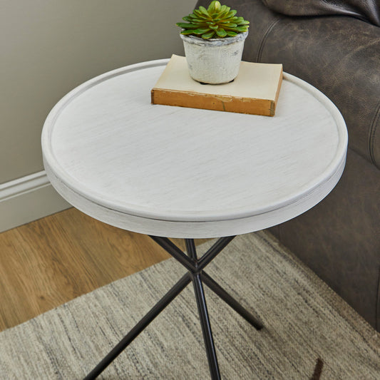 Melody - Round End Table - White