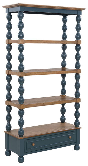 Finnworth - Bookcase - Blue / Brown