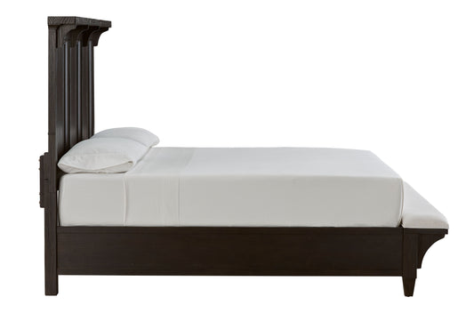 Sierra - Complete Lighted Panel Bed With Upholstered Footboard