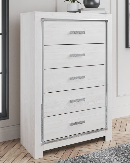 Altyra - White - Five Drawer Chest