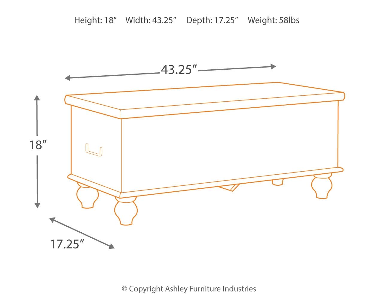 Fossil - Beige - Storage Bench