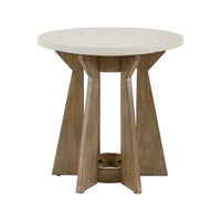 Berkley Square - Round End Table - Linen & Khaki