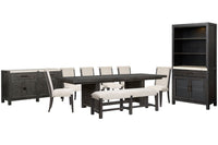 Plum Creek - 10 Piece Extendable Trestle Dining Table Set