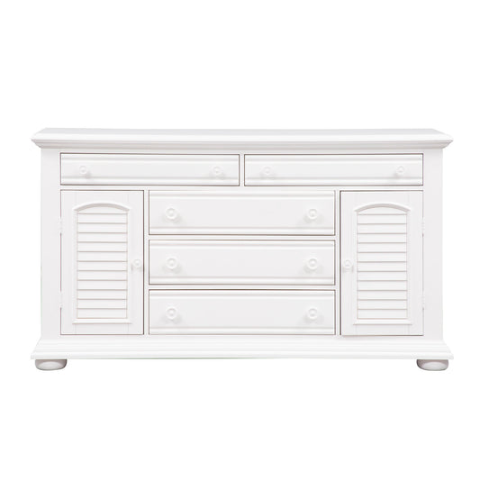 Summer House - 2 Door 5 Drawer Dresser - White