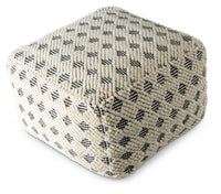 Kodi - Square Pouf - Pearl Silver