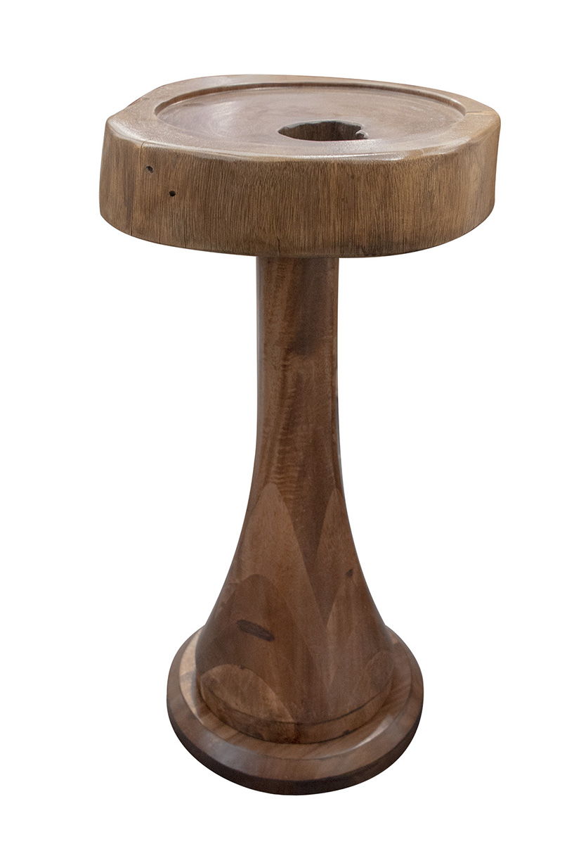 Vivo - Martini Table With Wooden Base - Natural Two Tone