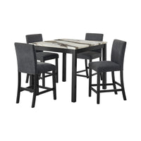 Dalia - 5 Piece Square Counter Set - Black