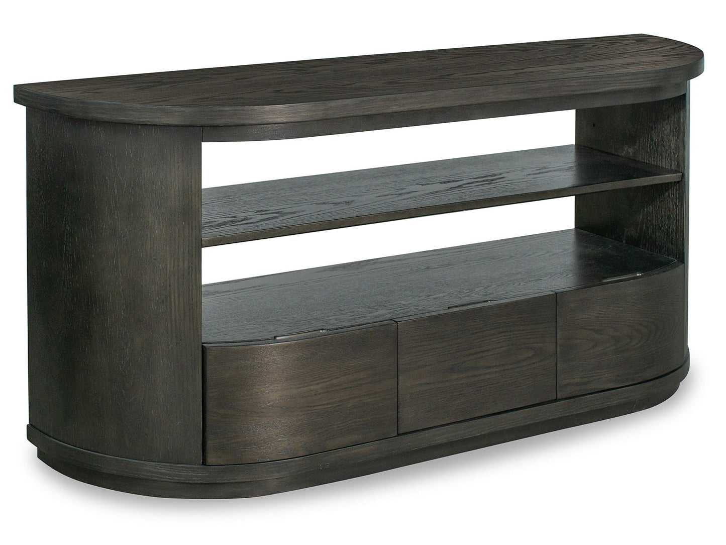Bosley - Wood Demilune Sofa Table - Coffee Bean