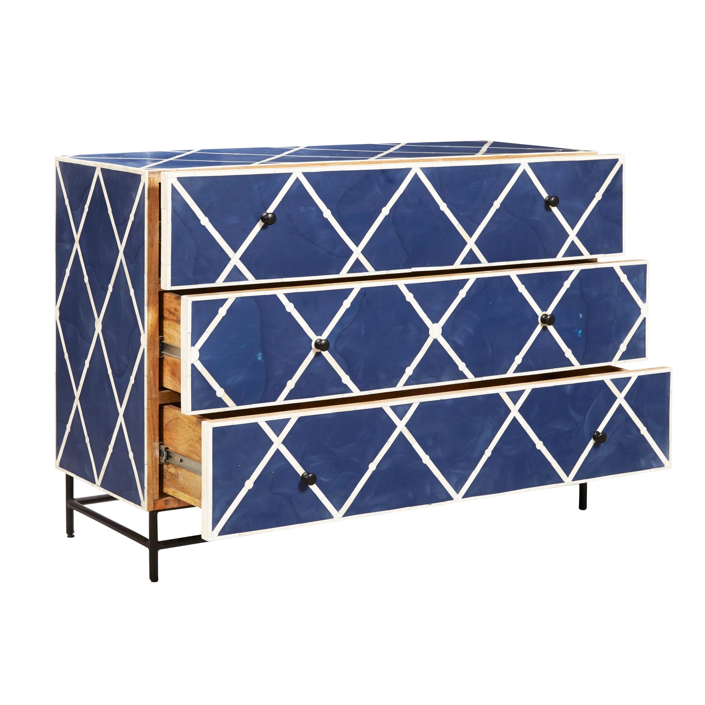 3-Drawer Accent Chest - Navy Blue